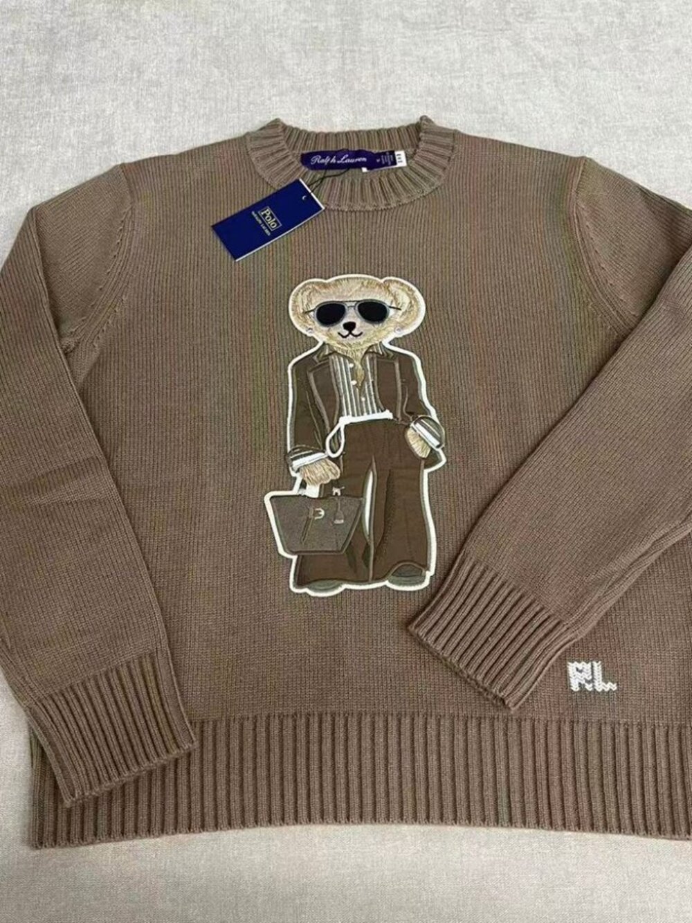 Ralph Lauren Purple Label Polo Bear Knit Crewneck Sweater